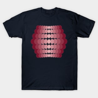 Abstract red geometric circle pattern T-Shirt